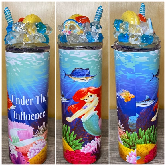 SJB Custom 20oz Stainless Steel Skinny Tumbler, with clear lid and metal straw - Picture 2 of 10